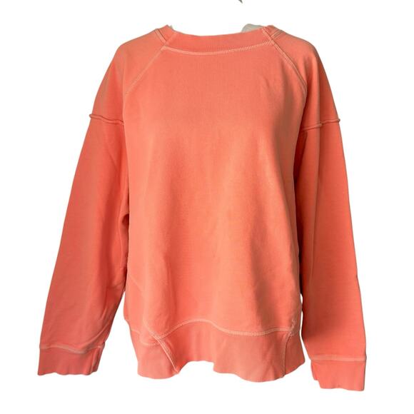 Sweaty Betty coral orange cotton sweatshirt size L - Picture 1 of 10